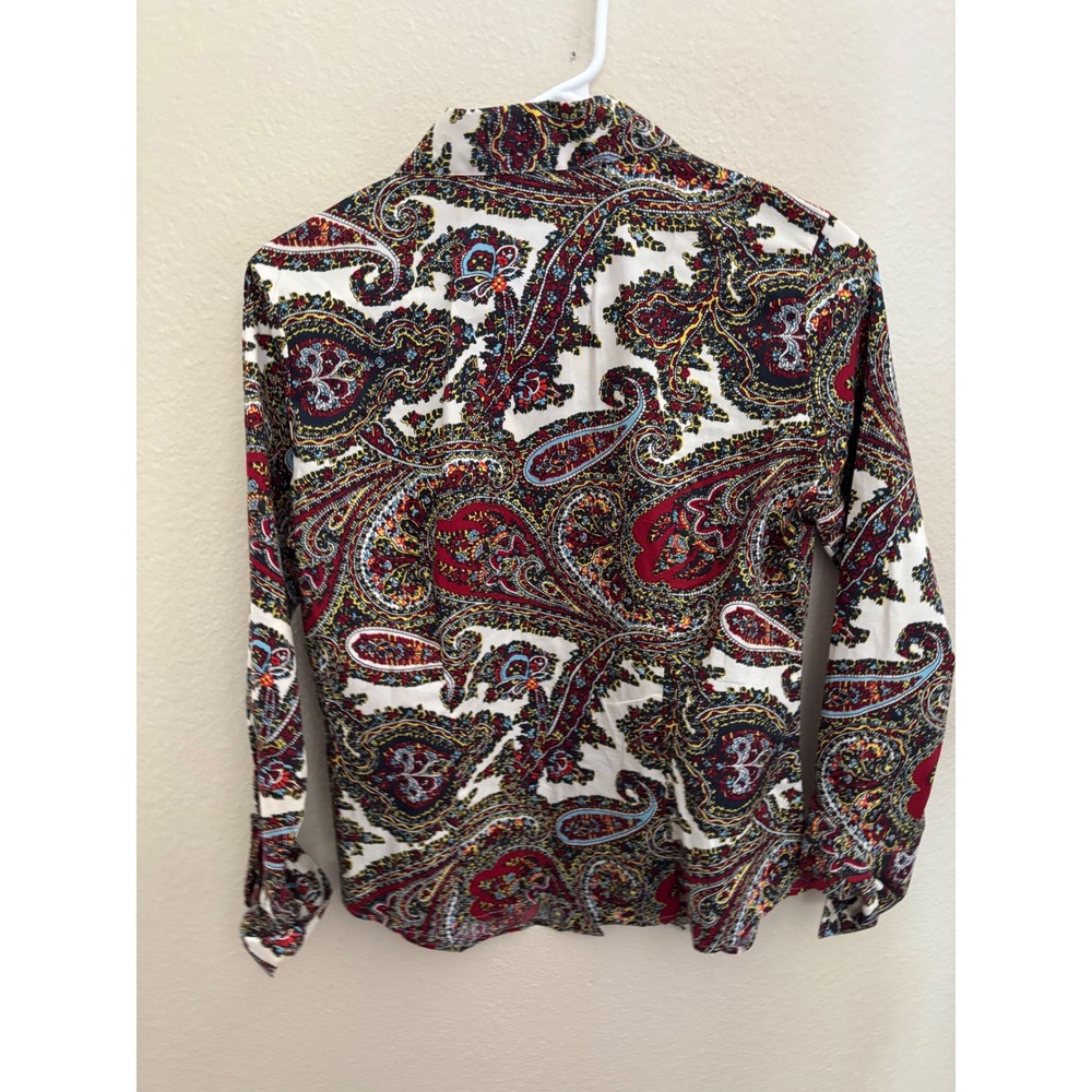Talbots P Paisley Button Down Shirt Multicolor Long Sleeve Career Top
A1107 - Picture 2 of 3